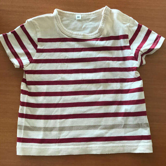 MUJI (無印良品)(ムジルシリョウヒン)の無印ボーダーTシャツ80cm キッズ/ベビー/マタニティのベビー服(~85cm)(Ｔシャツ)の商品写真