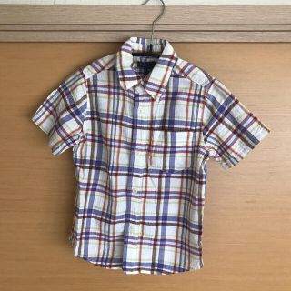 ベビーギャップ(babyGAP)のbaby GAP半袖チェックシャツ100cm(ブラウス)