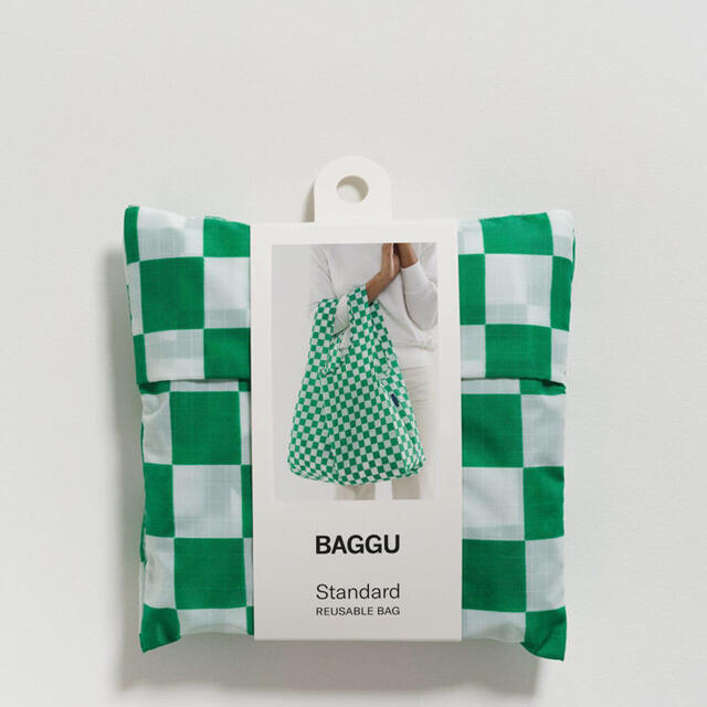 フリル様専用【BAGGU】チェッカーボード スタンダード ２点セット レディースのバッグ(エコバッグ)の商品写真