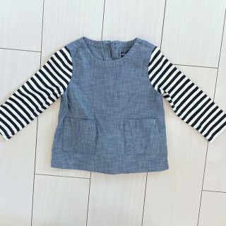 ベビーギャップ(babyGAP)の【今週限定値下げ】ロンT デニム　ボーダー　長袖(Ｔシャツ)