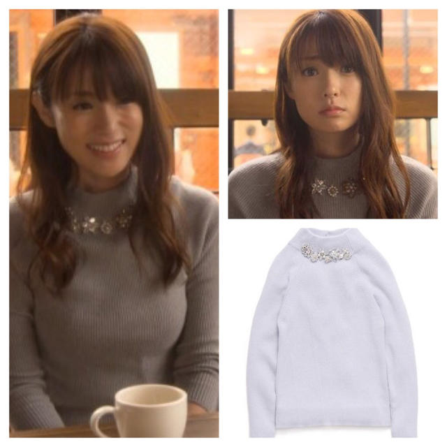 SNIDEL - 深田恭子着用♡snidelビジュー付きニットの通販 by m SNIDEL - 深田恭子着用♡snidelビジュー付きニットの通販 by m