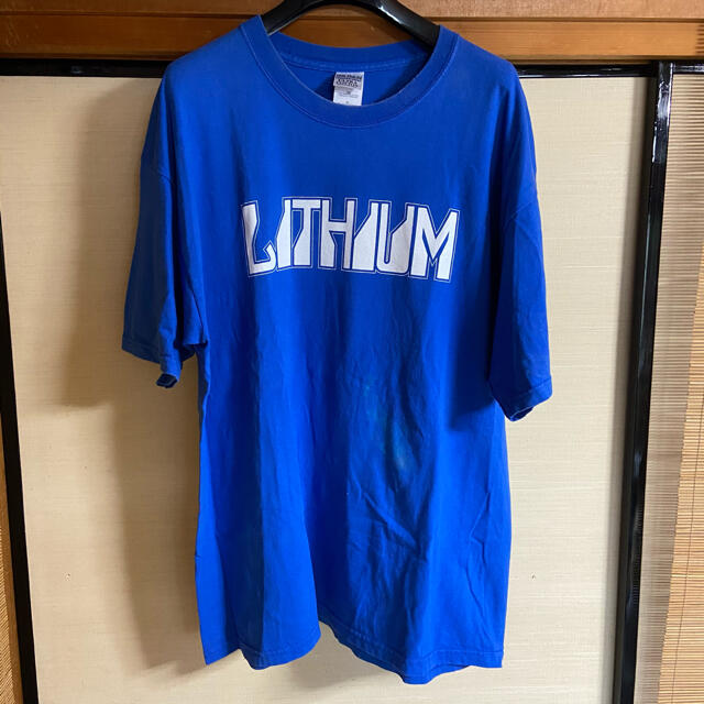 ART VINTAGE(アートヴィンテージ)のused tee LITHIUM Li6 Tシャツ　青　XL オーバーサイズ メンズのトップス(Tシャツ/カットソー(半袖/袖なし))の商品写真