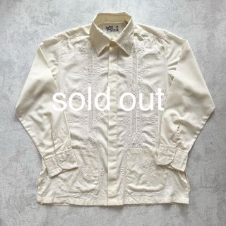 アンユーズド(UNUSED)のembroidery shirt vintage 70s 古着　刺繍シャツ(シャツ)