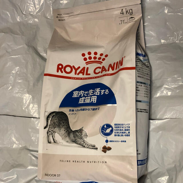 ROYAL CANIN(ロイヤルカナン)のロイヤルカナン 室内で暮らす成猫用 ドライフード4kg1袋 インドアキャット その他のペット用品(ペットフード)の商品写真