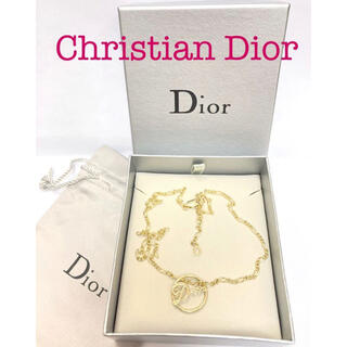 クリスチャンディオール(Christian Dior)の未使用美品◎ディオール ネックレス Diorロゴ サークル ゴールド色★210(ネックレス)