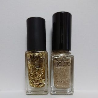 ネイルホリック(NAIL HOLIC)のネイルホリック 2本セット ゴールド2種(マニキュア)