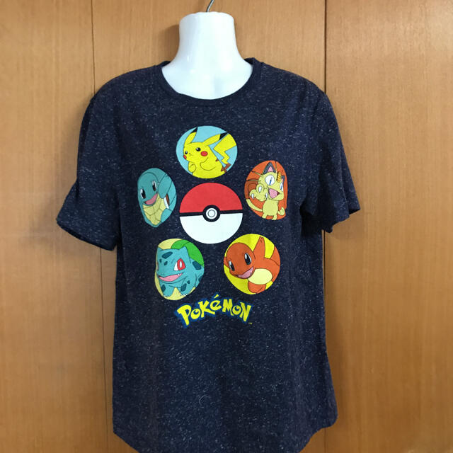 ポケモン(ポケモン)のUSA古着　ポケモン　レトロ　カントー御三家プリント　Tシャツ　匿名発送 エンタメ/ホビーのおもちゃ/ぬいぐるみ(キャラクターグッズ)の商品写真