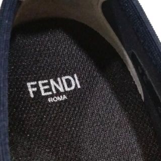 フェンディ FENDI メッシュ トライプ ボーダー ローカット スポーツ スニーカー メッシュ ネイビー×ピンク 未使用