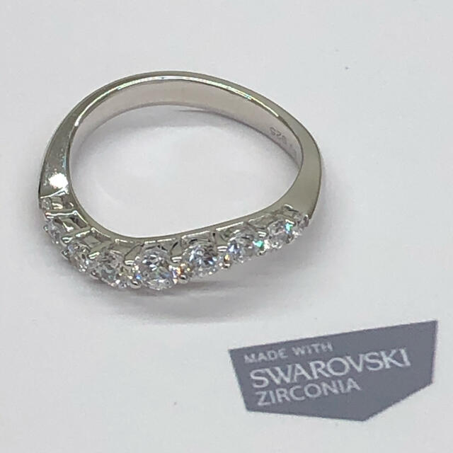 SWAROVSKI(スワロフスキー)のスターリング シルバー スワロフスキー CZ ウェーブ リング *未使用 レディースのアクセサリー(リング(指輪))の商品写真