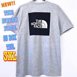 ザノースフェイス(THE NORTH FACE)の清涼感 ♪ ノースフェイス BOXロゴ Tシャツ ライトグレー  3XL 4L(Tシャツ/カットソー(半袖/袖なし))