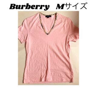 バーバリー(BURBERRY)のTシャツ カットソー Vネック　バーバリー(Tシャツ(半袖/袖なし))