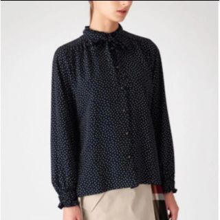 バーバリーブルーレーベル(BURBERRY BLUE LABEL)の正規品♥️ブルーレーベルクレストブリッジ ドット ブラウス ネイビー(シャツ/ブラウス(長袖/七分))