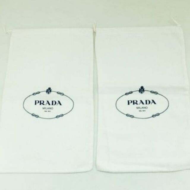 PRADA(プラダ)の【未使用】PRADA プラダ 保存袋 シューズ袋 2枚セット ショップ袋 靴袋 レディースのバッグ(ショップ袋)の商品写真