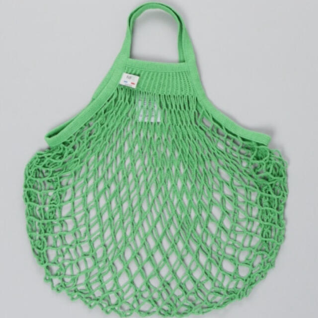 JEANASIS(ジーナシス)のJEANASIS フリットネットバッグ グリーン レディースのバッグ(ハンドバッグ)の商品写真