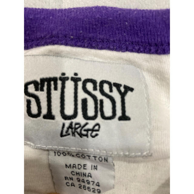 STUSSY(ステューシー)のL STUSSY 7分袖 ロゴ パープル メンズのトップス(Tシャツ/カットソー(七分/長袖))の商品写真