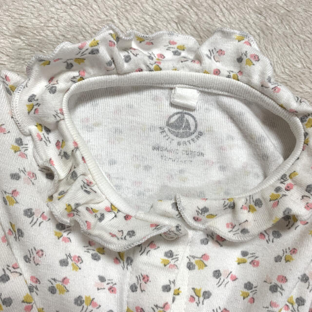 PETIT BATEAU(プチバトー)のプチバトー　ロンパース　前開き　60 70 キッズ/ベビー/マタニティのベビー服(~85cm)(ロンパース)の商品写真