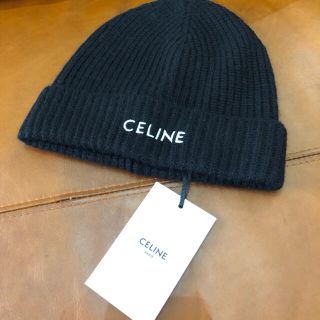 セフィーヌ(CEFINE)のCELINE ロゴ　ニットキャップ　HEDI SLIMANE セリーヌ 未使用(キャップ)