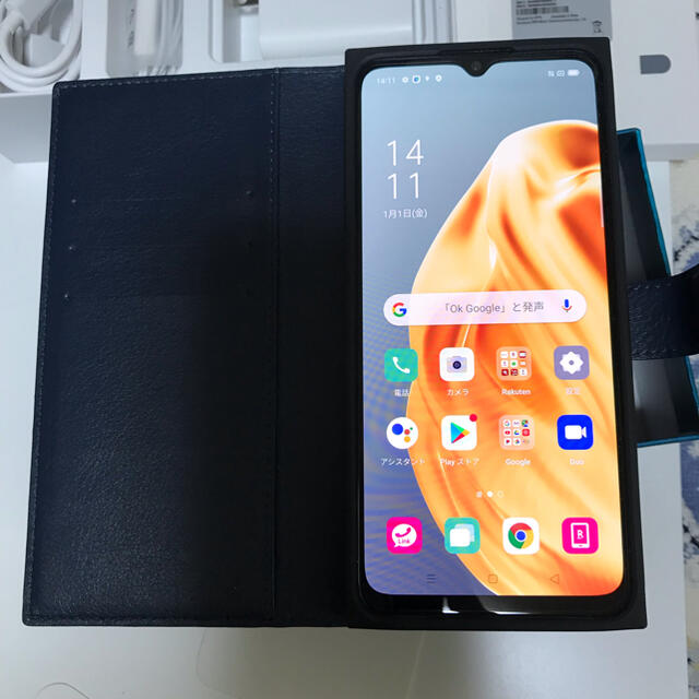 OPPO Reno3 A 128GB ブラック ※新しいスマホケース付き