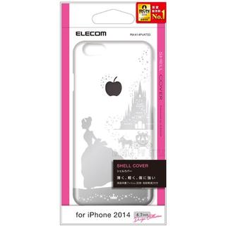 エレコム(ELECOM)のiPhone 6 6S ハードケース カバー フィルム 白雪舞踏会 クリア 銀(iPhoneケース)