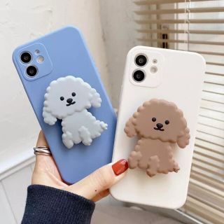 iPhoneケース　犬ポップソケット付き(iPhoneケース)