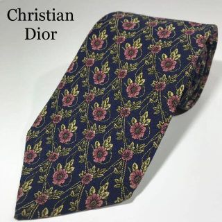 クリスチャンディオール(Christian Dior)の【むーちゃん様】クリスチャンディオール ネクタイ 花柄 ボタニカル ミッドナイト(ネクタイ)