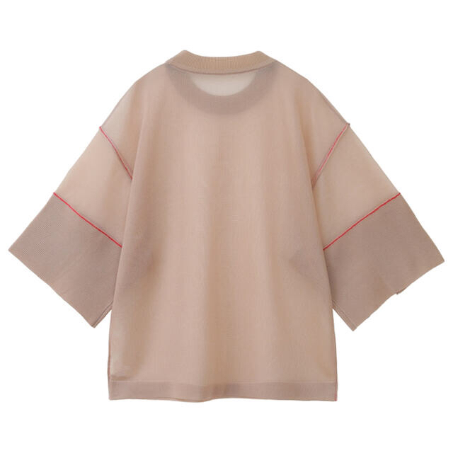 CLANE SEE-THROUGH LINE KNIT TOPS | hartwellspremium.com