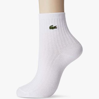 ラコステ(LACOSTE)の【未使用】ラコステ リブソックス白(ソックス)