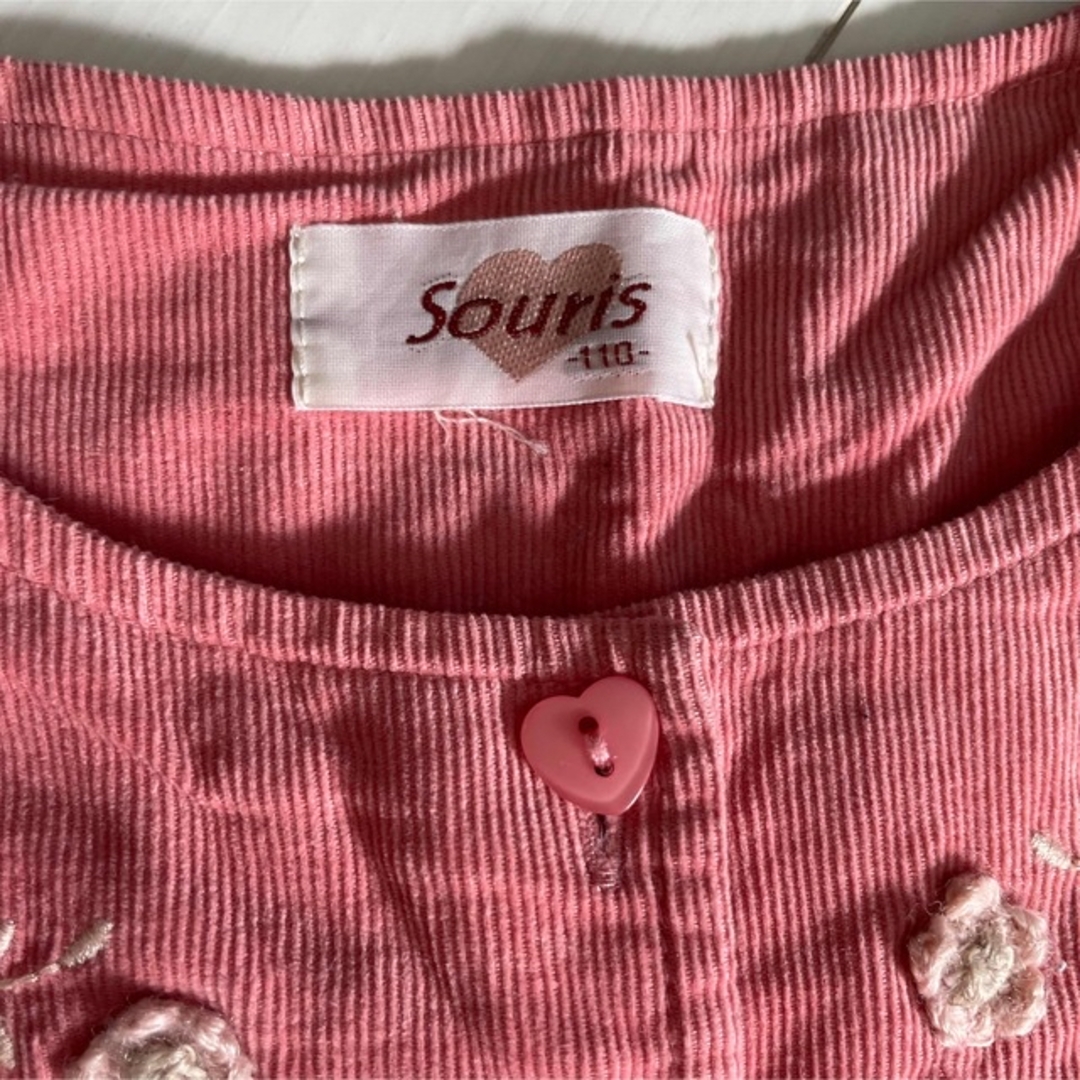 Souris(スーリー)の【使用あり】Souris スーリー コーデュロイ　ワンピース　 キッズ/ベビー/マタニティのキッズ服女の子用(90cm~)(ワンピース)の商品写真