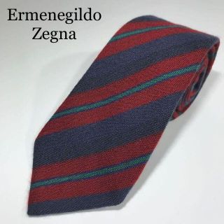 エルメネジルドゼニア(Ermenegildo Zegna)のエルメネジルドゼニア イタリア製 カシミヤ混 ネクタイ マルチストライプ(ネクタイ)