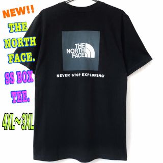 ザノースフェイス(THE NORTH FACE)の超ビッグ ♪ ノースフェイス  BOXロゴ Tシャツ 黒 4XL ~ 3XL(Tシャツ/カットソー(半袖/袖なし))