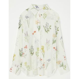 マウジー(moussy)の新品！タグ付き　マウジー　ボタニカルシアーシャツ　アイボリー　(シャツ/ブラウス(長袖/七分))