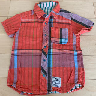 エフオーキッズ(F.O.KIDS)の半袖シャツ チェックシャツ エフオーキッズ リバーシブル 110センチ(ブラウス)