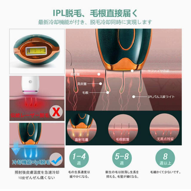 ★大特価★ 脱毛器 レーザー 永久脱毛 IPL 冷感 光エステ 美容器 家庭用