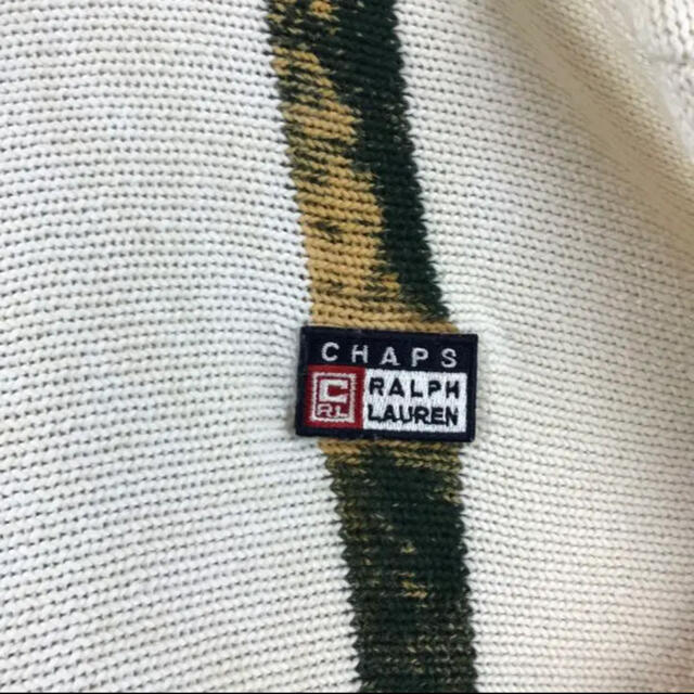 CHAPS(チャップス)の【激レア】CHAPS ラルフローレン ブリーチ加工 ニットセーター ストライプ メンズのトップス(ニット/セーター)の商品写真