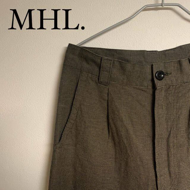 【美品】MHL. マーガレットハウエル　トラウザー　パンツ　千鳥格子