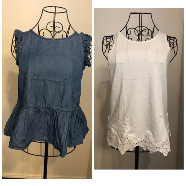 Ralph Lauren(ラルフローレン)のラルフ　デニムフリル　タンクトップ キッズ/ベビー/マタニティのキッズ服女の子用(90cm~)(Tシャツ/カットソー)の商品写真