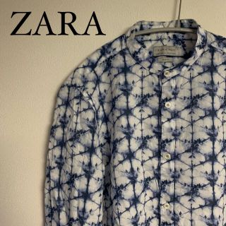 ザラ(ZARA)のZARA ザラ　総柄　シャツ　バンドカラー　メンズ　柄(シャツ)