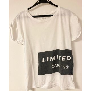 ザラ(ZARA)のザラ　ZARA 限定　Tシャツ　ホワイト(Tシャツ(半袖/袖なし))