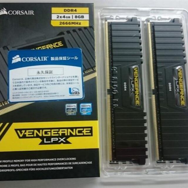 PC周辺機器VENGEANCE LPX PC4-21300 DDR4-2666 8GB