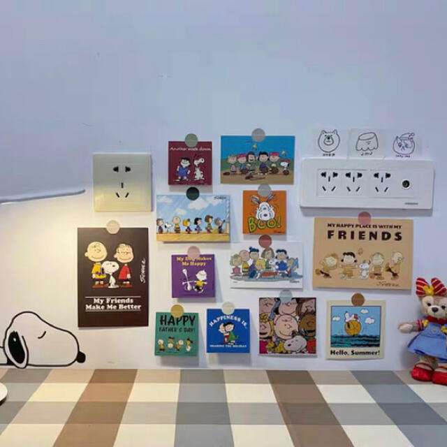 PEANUTS(ピーナッツ)のおしゃれ PEANUTS スヌーピー 韓国雑貨 カードセット インテリア模様替え ハンドメイドのインテリア/家具(インテリア雑貨)の商品写真