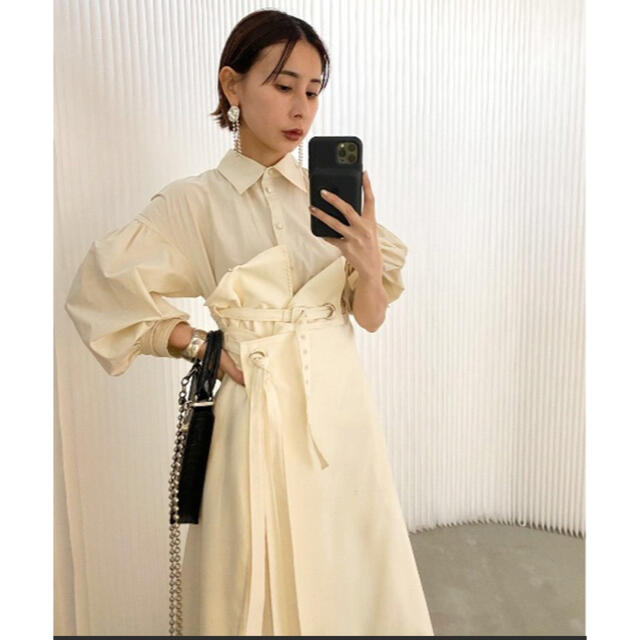 Ameri VINTAGE(アメリヴィンテージ)のAmeri 新品 ★MILLEFEUILLE SHIRT DRESS ★ レディースのワンピース(ロングワンピース/マキシワンピース)の商品写真