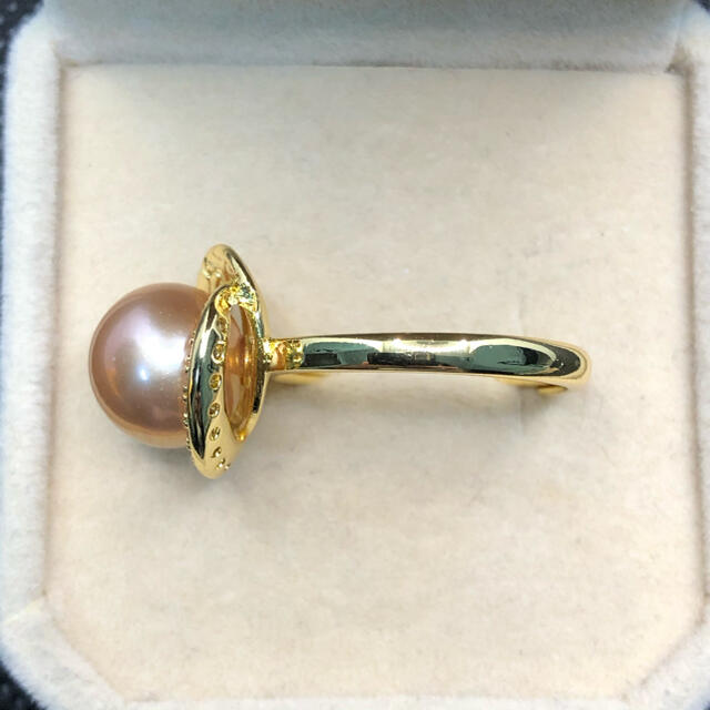 パールリング　真珠指輪　本真珠　淡水真珠　大粒　B365 レディースのアクセサリー(リング(指輪))の商品写真