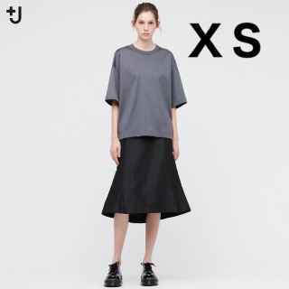 ユニクロ(UNIQLO)のユニクロ スーピマコットンオーバーサイズT XSサイズ ダークグレー 新品 +J(Tシャツ(半袖/袖なし))