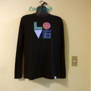 ポールスミス(Paul Smith)のPaul Smithポール・スミスインサイド◇ワッペンLOVE＆ピースTシャツ(Tシャツ/カットソー(七分/長袖))