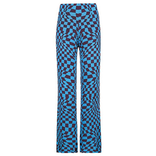 【ラスト1点】Psychedelic Checker Pants ニットパンツ 5