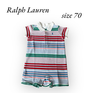 ラルフローレン(Ralph Lauren)の綿100%  ラルフローレン　size70(ロンパース)