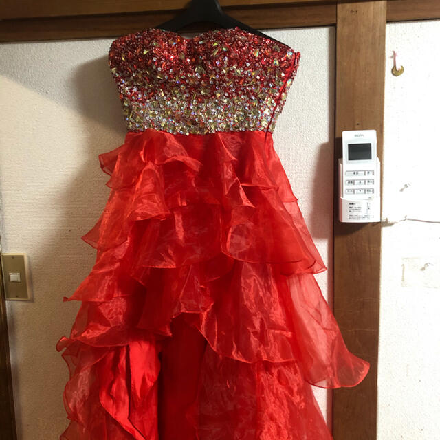 AngelR(エンジェルアール)のエンジェルアール　豪華ドレス　赤　美品 レディースのフォーマル/ドレス(ロングドレス)の商品写真