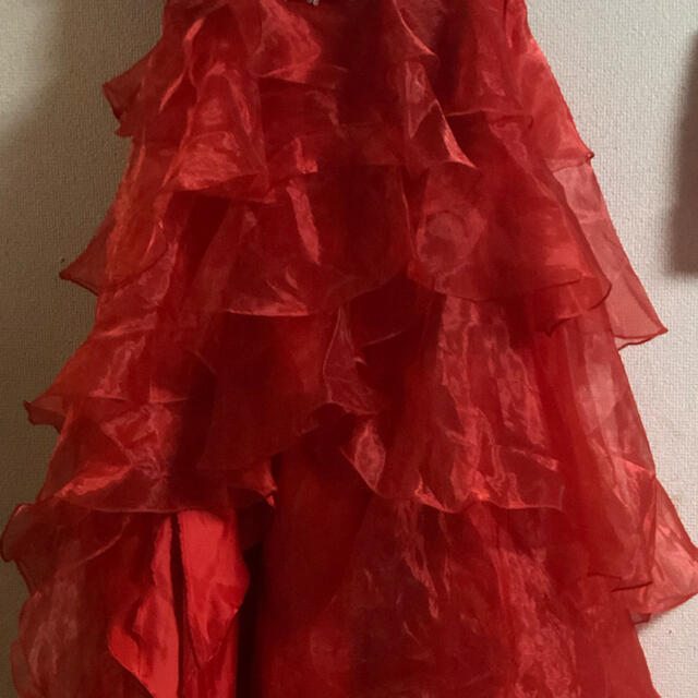 AngelR(エンジェルアール)のエンジェルアール　豪華ドレス　赤　美品 レディースのフォーマル/ドレス(ロングドレス)の商品写真