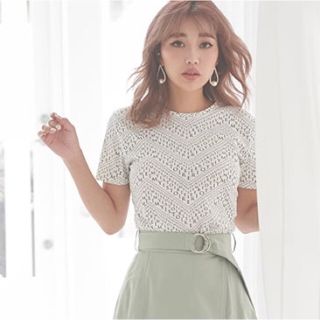 エイミーイストワール(eimy istoire)のeimy istoire♡EIMY pattern Tシャツ♡ホワイト(Tシャツ(半袖/袖なし))