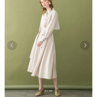 ビューティアンドユースユナイテッドアローズ(BEAUTY&YOUTH UNITED ARROWS)のアシメプリーツシャツワンピース(ロングワンピース/マキシワンピース)